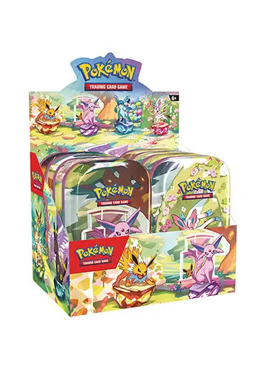 Pokemon-TCG-Prismatic-Evolutions-Mini-Tins-Set-Of-8-Case