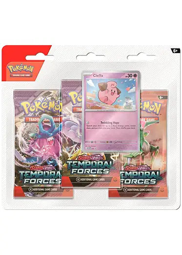 Pokemon TCG: Temporal Forces - 3-Pack Promo | Double Sleeved